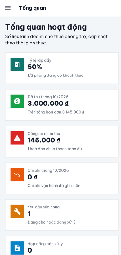 Quản Lý Nhà Trọ & Cho Thuê Phòng trên điện thoại